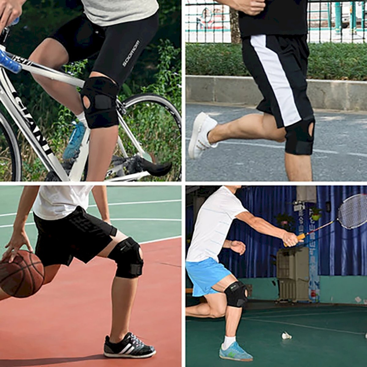 Rockbros LF1106M sports protector patella knee joint, size M - Juodas (2 pcs.) 14 Rockbros LF1106M sports protector patella knee joint, size M - Juodas (2 pcs.) 14