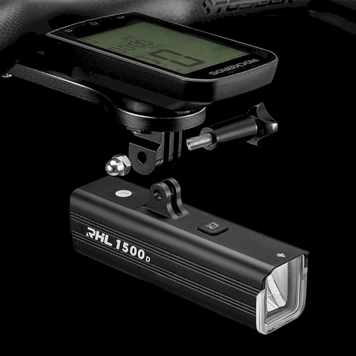 Rockbros RHL1550 Priekinis dviračio žibintas 5000mAh 1500lm IPX6 – juodas 13