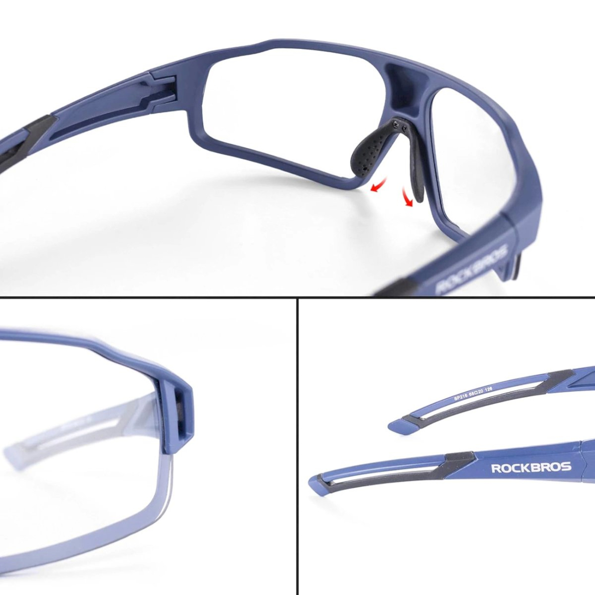 Rockbros SP216BL photochromic UV400 cycling glasses - blue 3