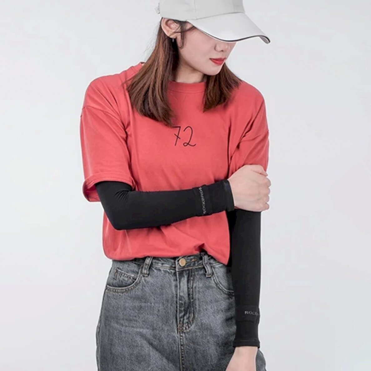 Rockbros XT9002BK cycling sleeves - Juodas (2 pcs.) 4 Rockbros XT9002BK cycling sleeves - Juodas (2 pcs.) 4