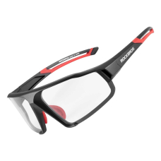 Rockbros SP216BK photochromic UV400 cycling glasses - Juodas red