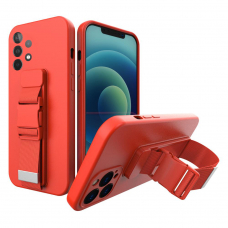 Dėklas su dirželiu Rope Case Silicone Samsung Galaxy A73 raudonas