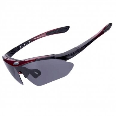 Rockbros 10001 polarizing cycling glasses - Juodas red 1