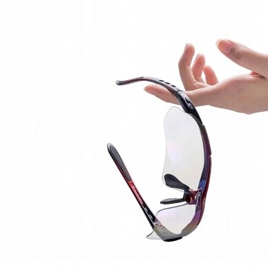 Rockbros 10001 polarizing cycling glasses - Juodas red 4