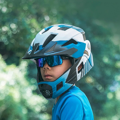 Rockbros 14110009001 photochromic cycling glasses children 8-14 years old - Juodas blue 1