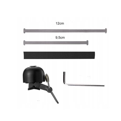 Dviračio skambutis Rockbros 15-1BBK retro stiliaus – juodas 1 Dviračio skambutis Rockbros 15-1BBK retro stiliaus – juodas 1