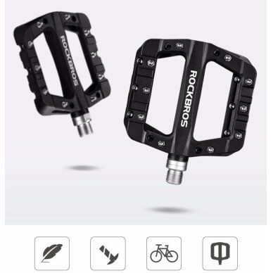 Dviračio pedalai Rockbros 2017-12CBK nailoniniai – juodi 1