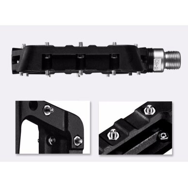 Dviračio pedalai Rockbros 2017-12CBK nailoniniai – juodi 7 Dviračio pedalai Rockbros 2017-12CBK nailoniniai – juodi 7