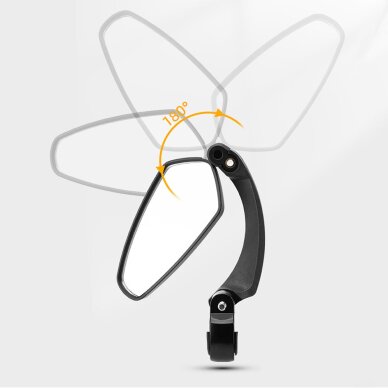 Dviračio veidrodis Rockbros 26210001004 dešinysis, galinis – juodas 4