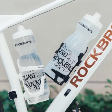Rockbros 31210012002 bicycle water bottle Laikiklis - baltas 2 Rockbros 31210012002 bicycle water bottle Laikiklis - baltas 2