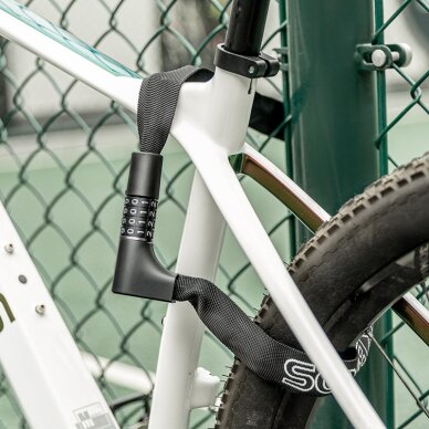 Dviračio spyna Rockbros 3230002001 su kodu ir raktu – juoda 1