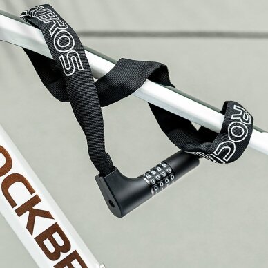 Dviračio spyna Rockbros 3230002001 su kodu ir raktu – juoda 12