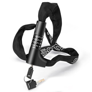 Dviračio spyna Rockbros 3230002001 su kodu ir raktu – juoda 4