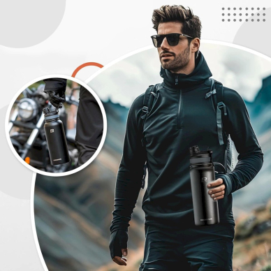 Rockbros 35210029002 Termogertuvė dviračiui, skirta gėrimams 620 ml – juodas 2