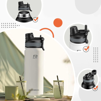 Termogertuvė Rockbros 35210029006 dviračiui, 620 ml – balta 5