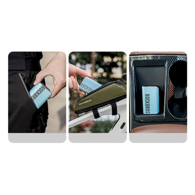 Rockbros 42520006001 Dviračio pompa su skaitmeniniu ekranu, skirta padangoms / kamuoliams / balionams – mėlynas 4