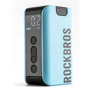 Rockbros 42520006001 Dviračio pompa su skaitmeniniu ekranu, skirta padangoms / kamuoliams / balionams – mėlynas