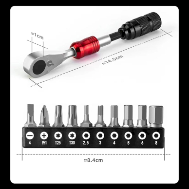 Rockbros 43210049001 Dviračio remonto rinkinys – juodas 8