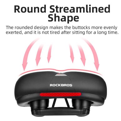 Dviračio balnelis Rockbros AQ-6090B – juodas ir mėlynas 4 Dviračio balnelis Rockbros AQ-6090B – juodas ir mėlynas 4