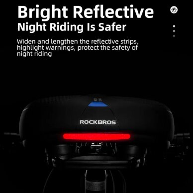 Dviračio balnelis Rockbros AQ-6090B – juodas ir mėlynas 3 Dviračio balnelis Rockbros AQ-6090B – juodas ir mėlynas 3