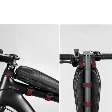 Rockbros B62-1 bicycle Krepšys handlebar or  3 l - Juodas 4