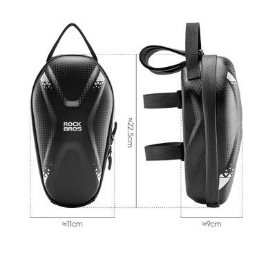 Rockbros Krepšys 3011006301 the handlebar of a bicycle or scooter 1.3 l - Juodas 7 Rockbros Krepšys 3011006301 the handlebar of a bicycle or scooter 1.3 l - Juodas 7