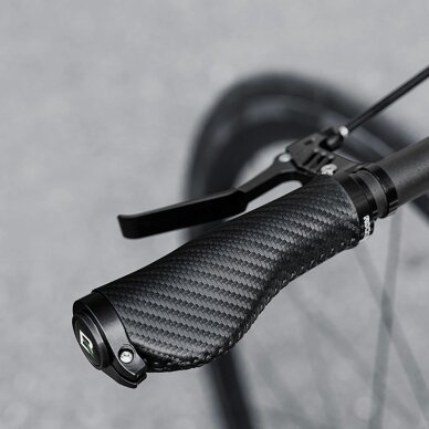 Dviračio rankenos Rockbros Twisted Ergonomic Anti-Slip – juodos 1