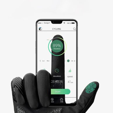 Dviračio pirštinės Rockbros pavasario/vasaros/rudens sezonui, ilgos, dydis M – juodos 1 Dviračio pirštinės Rockbros pavasario/vasaros/rudens sezonui, ilgos, dydis M – juodos 1