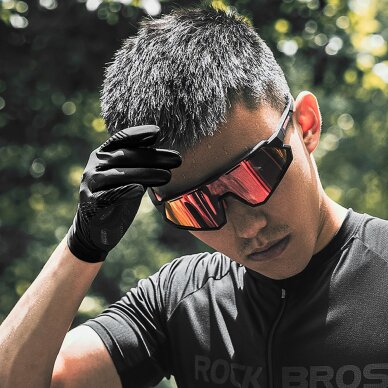 Dviračio pirštinės Rockbros pavasario/vasaros/rudens sezonui, ilgos, dydis M – juodos 16 Dviračio pirštinės Rockbros pavasario/vasaros/rudens sezonui, ilgos, dydis M – juodos 16