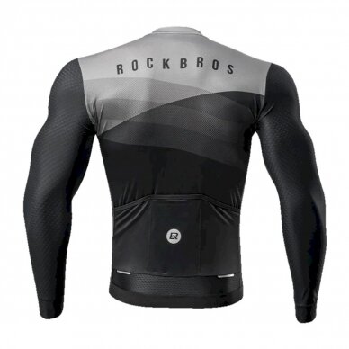 Rockbros cycling jersey 15120009005 long sleeve spring/summer XXL - Juodas 2 Rockbros cycling jersey 15120009005 long sleeve spring/summer XXL - Juodas 2