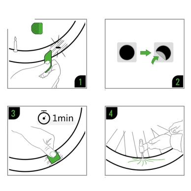Rockbros GJ2001 repair kit bicycle inner tubes - translucent 1 Rockbros GJ2001 repair kit bicycle inner tubes - translucent 1