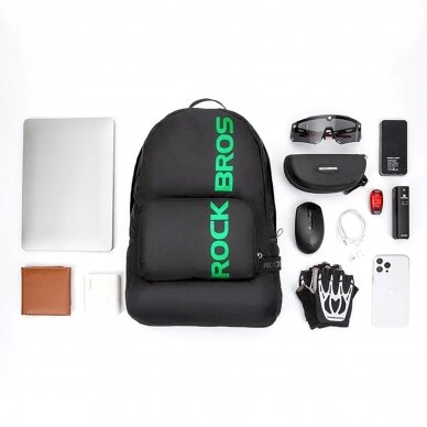 Rockbros H10-BK sports foldable backpack 18 l - Juodas 3
