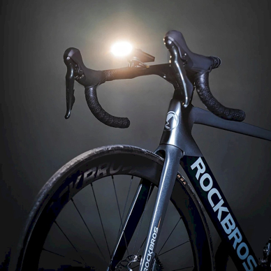 Rockbros JP008 Priekinis dviračio žibintas su kompiuteriu, 5000mAh, 150lm, IPX6 – juodas 10