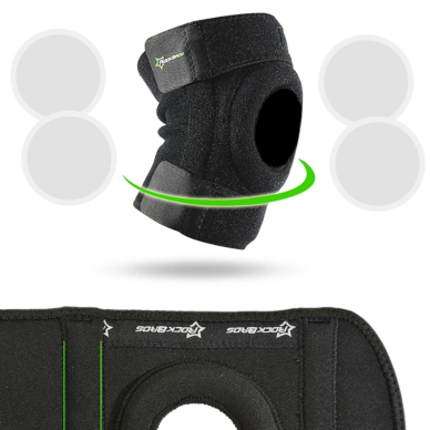 Rockbros LF1106M sports protector patella knee joint, size M - Juodas (2 pcs.) 10 Rockbros LF1106M sports protector patella knee joint, size M - Juodas (2 pcs.) 10
