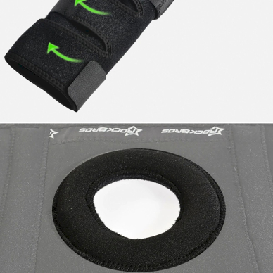 Rockbros LF1106M sports protector patella knee joint, size M - Juodas (2 pcs.) 12 Rockbros LF1106M sports protector patella knee joint, size M - Juodas (2 pcs.) 12