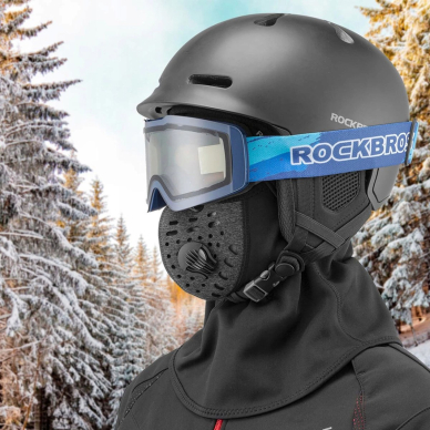 Rockbros LF7127-1 Naujos kartos sportinė balaklava su filtru – juodas 5