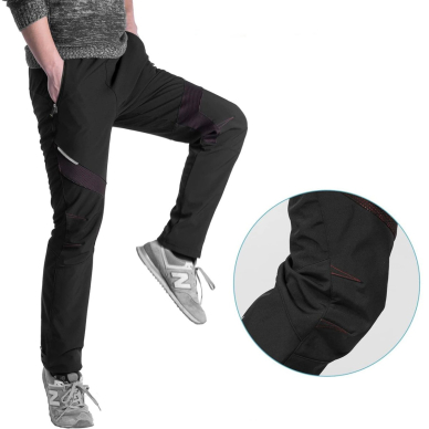 Rockbros Patrol Cycling Windproof Sportinės kelnės, dydis M – juodas 10