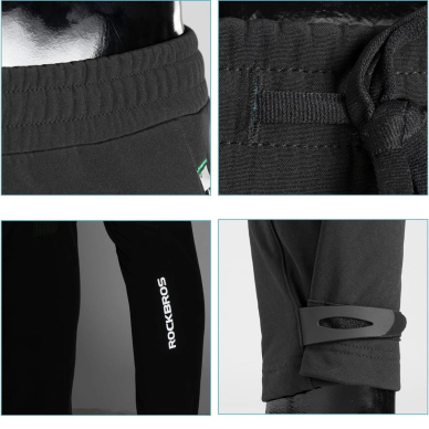 Rockbros Patrol Cycling Windproof Sportinės kelnės, dydis XL – juodas 8