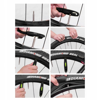 Rockbros QTB004 tire lever set - Juodas (2 pcs in set) 2 Rockbros QTB004 tire lever set - Juodas (2 pcs in set) 2