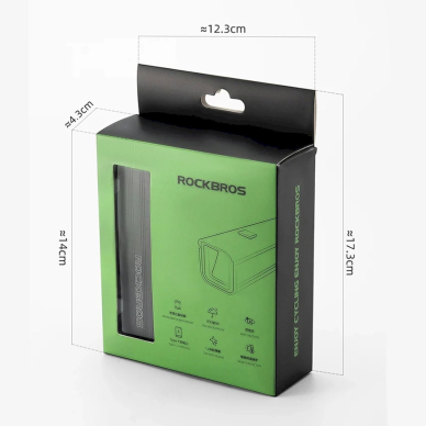 Rockbros RHL1550 Priekinis dviračio žibintas 5000mAh 1500lm IPX6 – juodas 2