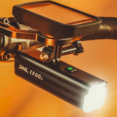 Rockbros RHL1550 Priekinis dviračio žibintas 5000mAh 1500lm IPX6 – juodas 6