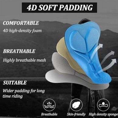 Dviračio šortai Rockbros RK2002XL su paminkštinimu XL – juodi 1