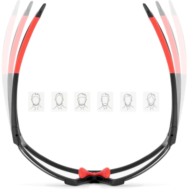 Rockbros SP216BK photochromic UV400 cycling glasses - Juodas red 3