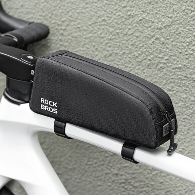 Dviračio rėmo viršutinės dalies krepšys Rockbros Top Tube 0.9 l – juodas 12 Dviračio rėmo viršutinės dalies krepšys Rockbros Top Tube 0.9 l – juodas 12