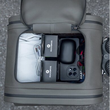 Dviračio bagažinės krepšys Rockbros, vandeniui atsparus, 14 l – pilkas 5 Dviračio bagažinės krepšys Rockbros, vandeniui atsparus, 14 l – pilkas 5