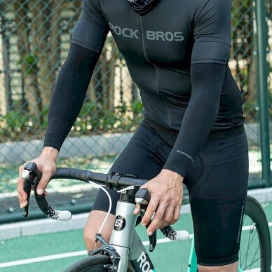 Rockbros XT9002BK cycling sleeves - Juodas (2 pcs.) 1 Rockbros XT9002BK cycling sleeves - Juodas (2 pcs.) 1