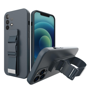 Dėklas su dirželiu Rope Case Silicone Samsung Galaxy A53 5G tamsiai mėlynas Dėklas su dirželiu Rope Case Silicone Samsung Galaxy A53 5G tamsiai mėlynas