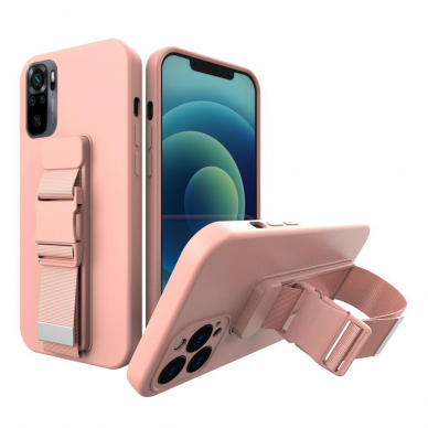 Dėklas su dirželiu Rope case gel TPU Xiaomi Redmi Note 11 / 11T 5G / Poco M4 Pro 5G rožinis Dėklas su dirželiu Rope case gel TPU Xiaomi Redmi Note 11 / 11T 5G / Poco M4 Pro 5G rožinis
