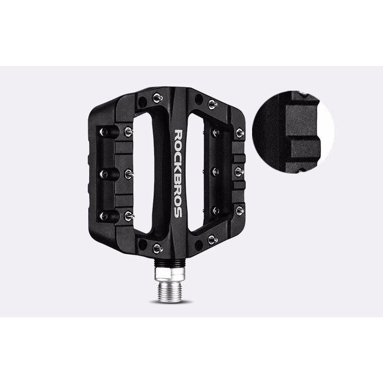Dviračio pedalai Rockbros 2017-12CBK nailoniniai – juodi 4 Dviračio pedalai Rockbros 2017-12CBK nailoniniai – juodi 4
