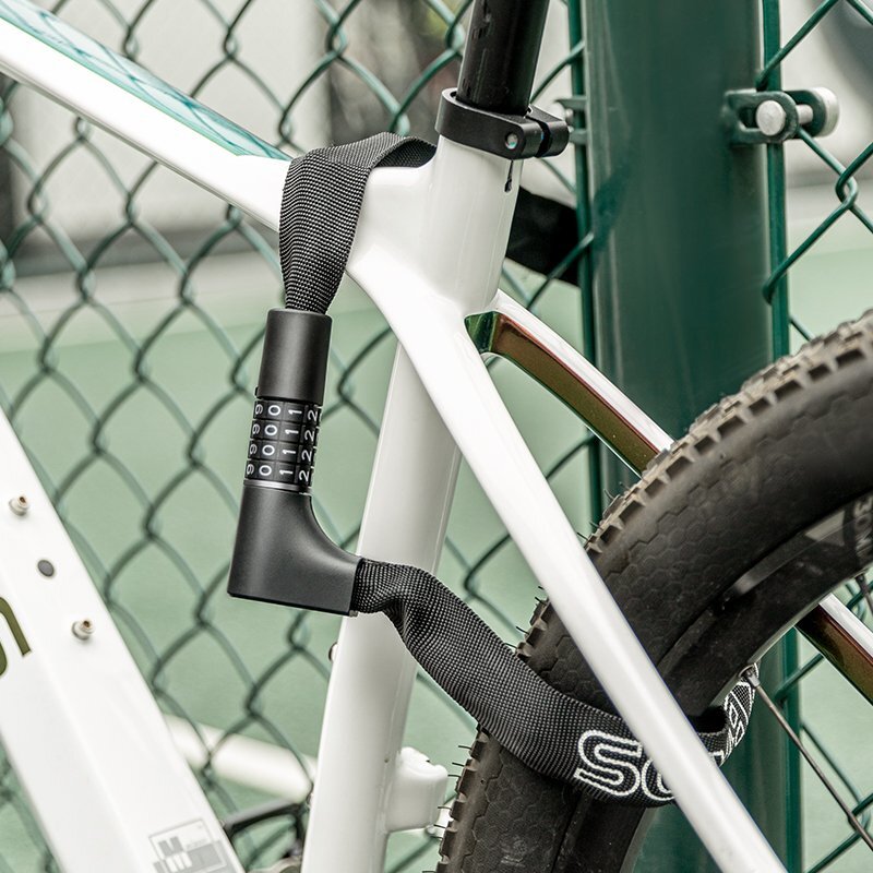 Dviračio spyna Rockbros 3230002001 su kodu ir raktu – juoda 1